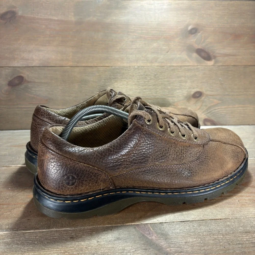 Dr Martens John Mens size 11 shoes Brown Leather Lace Up Casual Oxfords